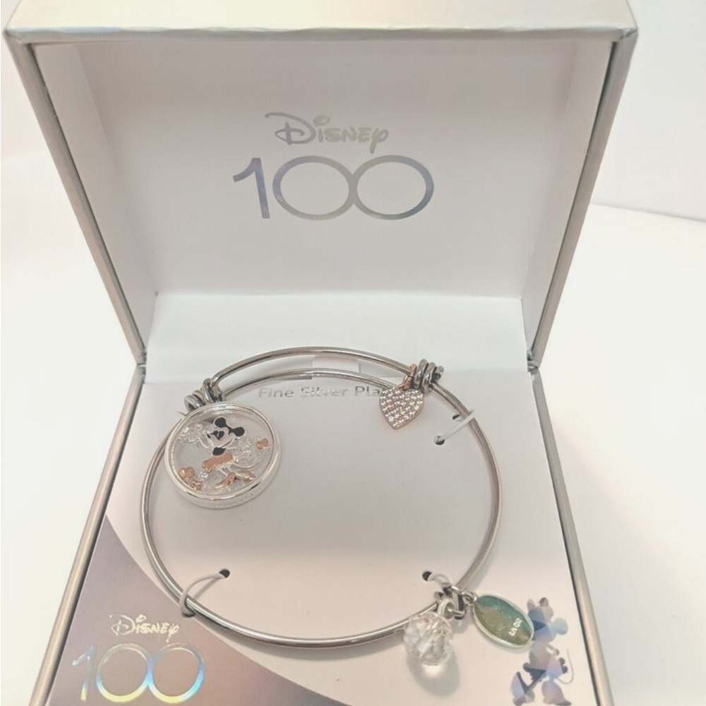 DISNEY 100 YEAR ANNIVERSARY BANGLE CHARM BRACELET MINNIE MOUSE